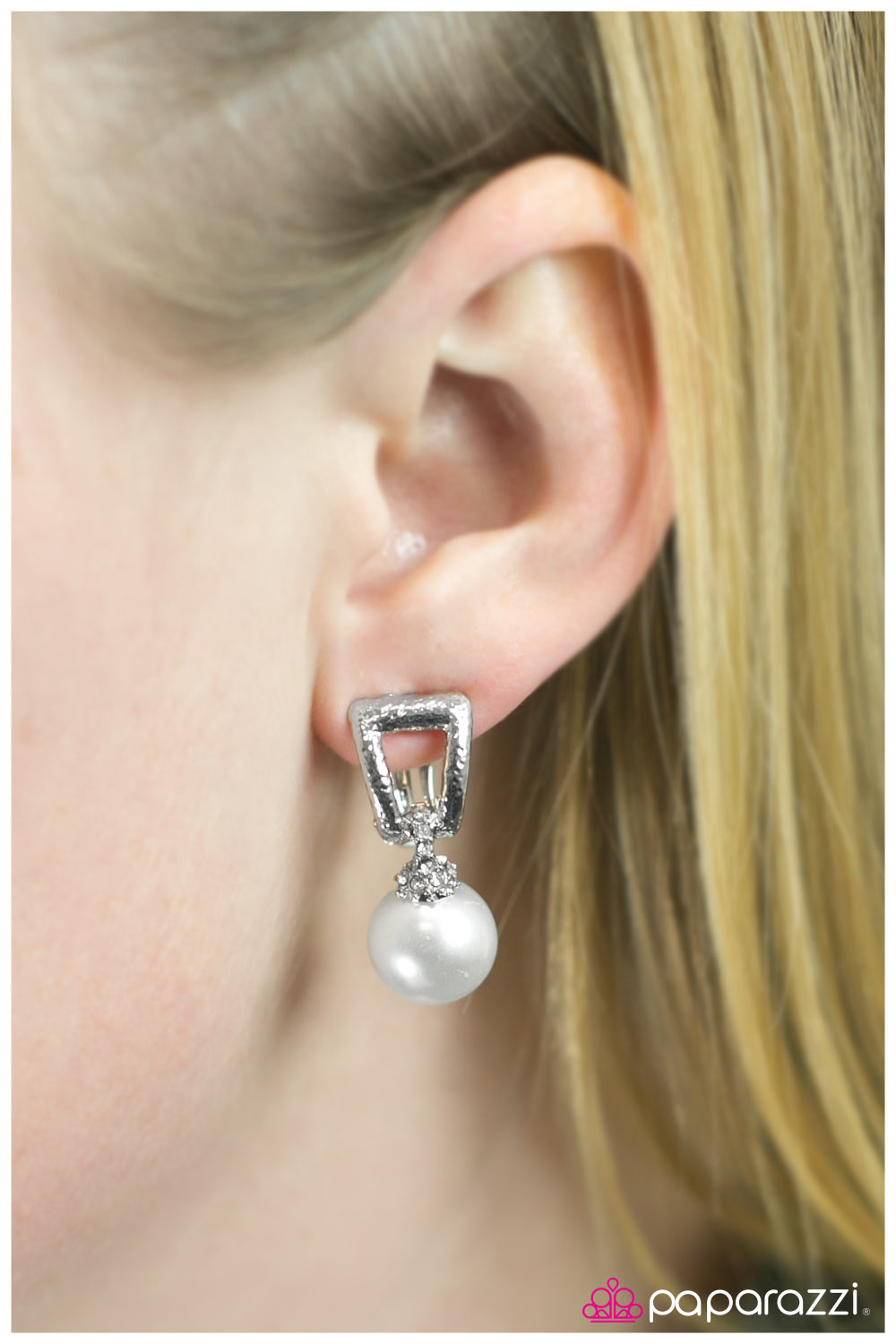 Pearls and Tiaras - Paparazzi clip-on earrings