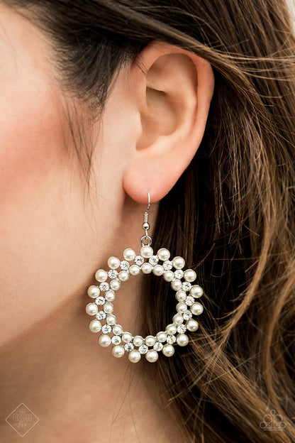 Pearly Poise-white-Paparazzi earrings