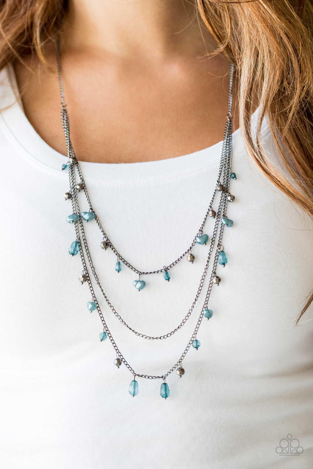 Pebble Beach Beauty - blue - Paparazzi necklace