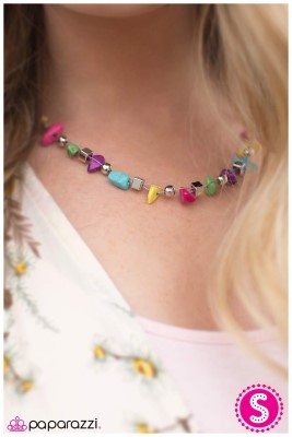 Pebble Pow Wow - Multi - Paparazzi necklace