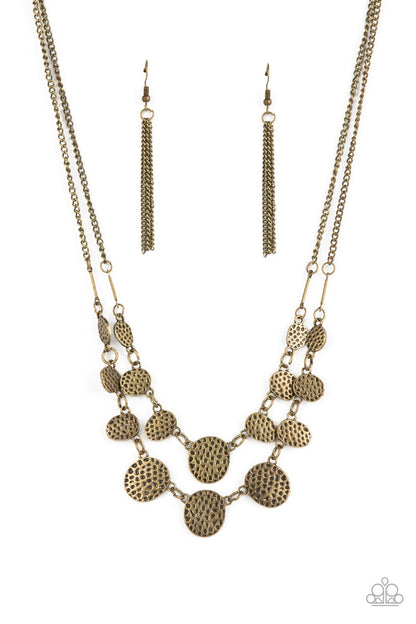 Pebble Me Pretty - brass - Paparazzi necklace