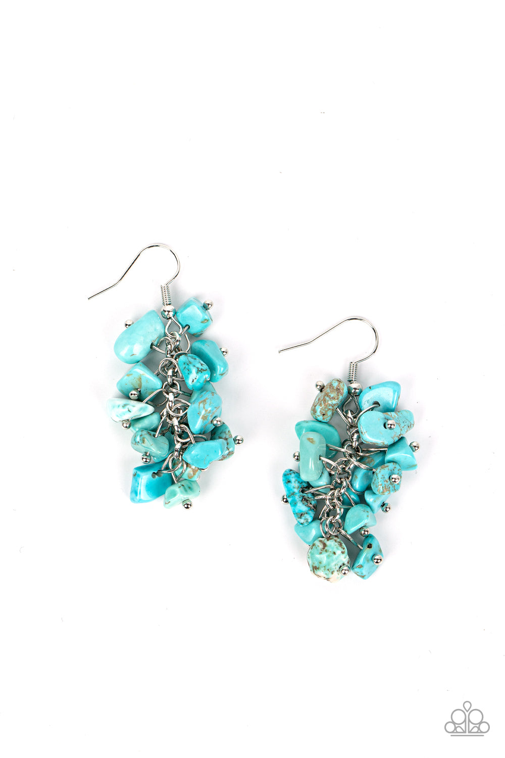 Pebble Palette - blue - Paparazzi earrings