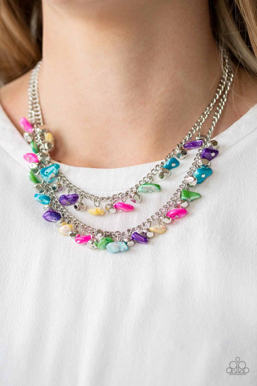 Pebble Pioneer-multi-Paparazzi necklace