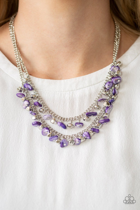 Pebble Pioneer-purple-Paparazzi necklace
