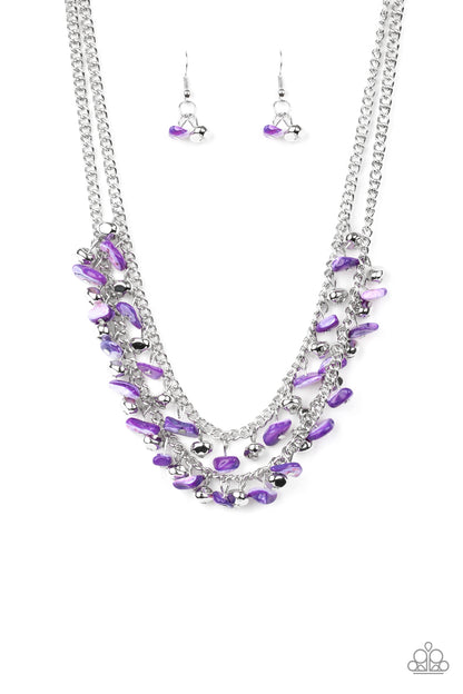 Pebble Pioneer - purple - Paparazzi necklace