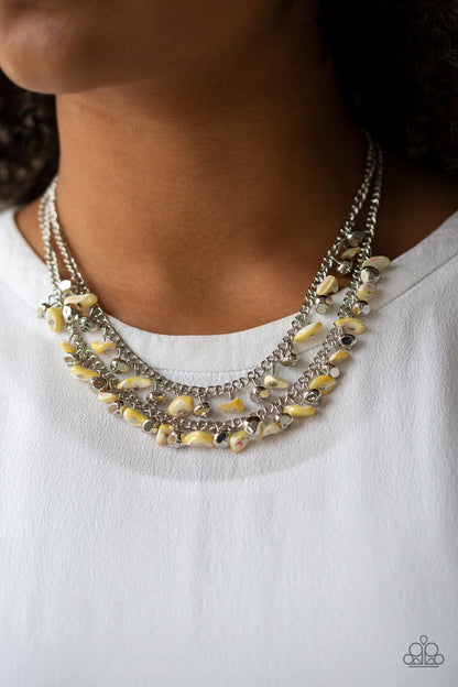 Pebble Pioneer-yellow-Paparazzi necklace
