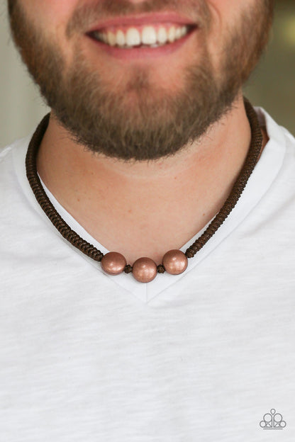 Pedal to the Metal - copper - Paparazzi mens necklace