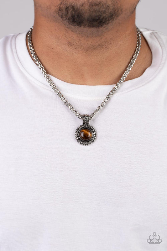 Pendant Dreams - brown - Paparazzi MENS necklace