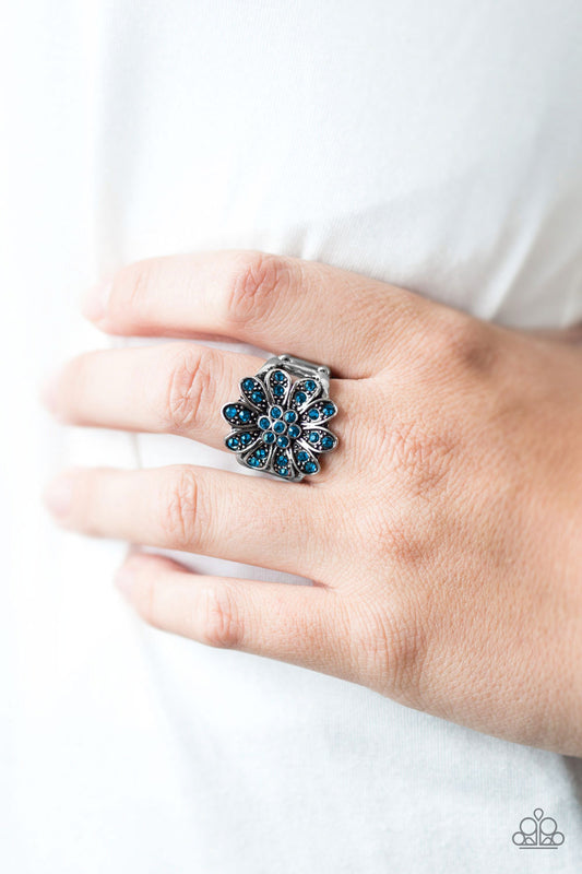 Peppy Perennial - Blue - Paparazzi ring