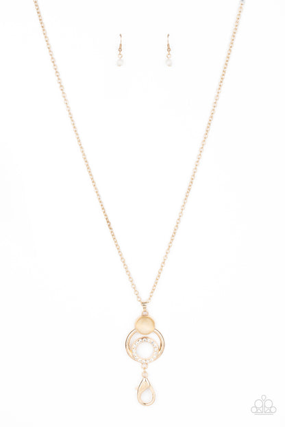 Perfect Prosperity - gold - Paparazzi LANYARD necklace