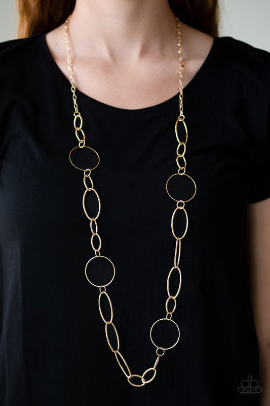 Perfect Mismatch - gold - Paparazzi necklace