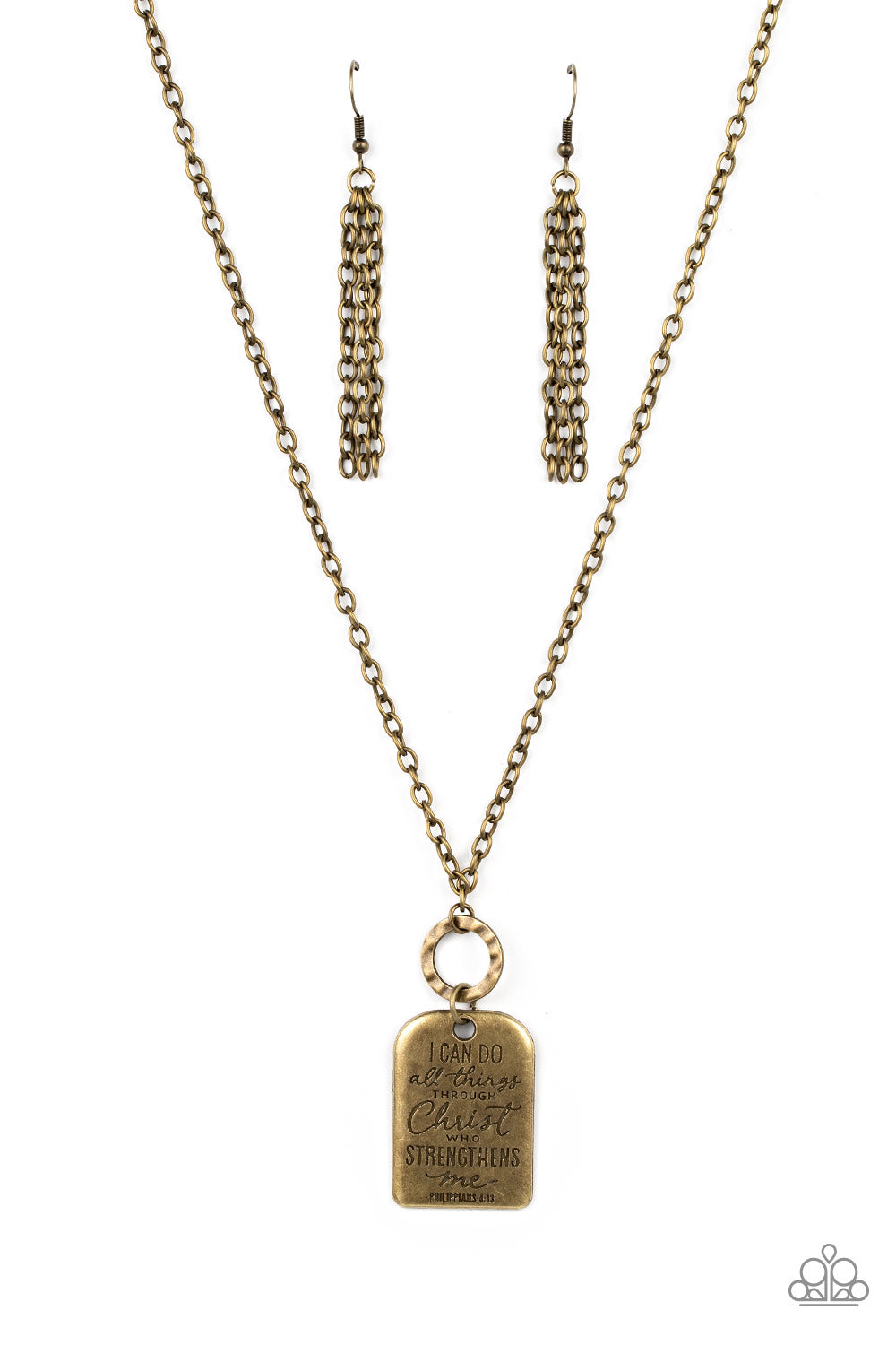 Persevering Philippians - brass - Paparazzi necklace