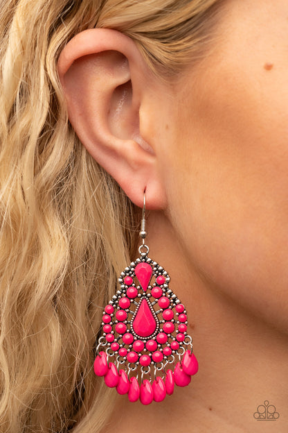 Persian Posh - pink - Paparazzi earrings