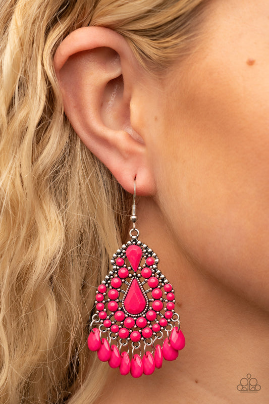 Persian Posh - pink - Paparazzi earrings