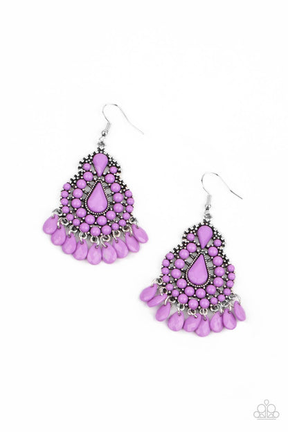 Persian Posh - purple - Paparazzi earrings