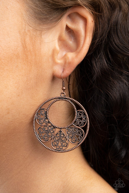 Petal Promenade - copper - Paparazzi earrings