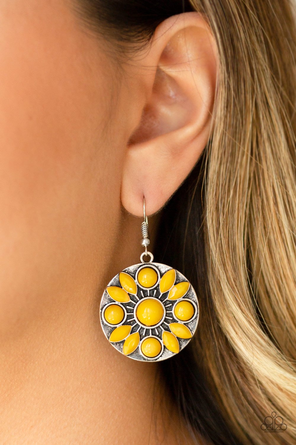 Petal Paradise - yellow - Paparazzi earrings