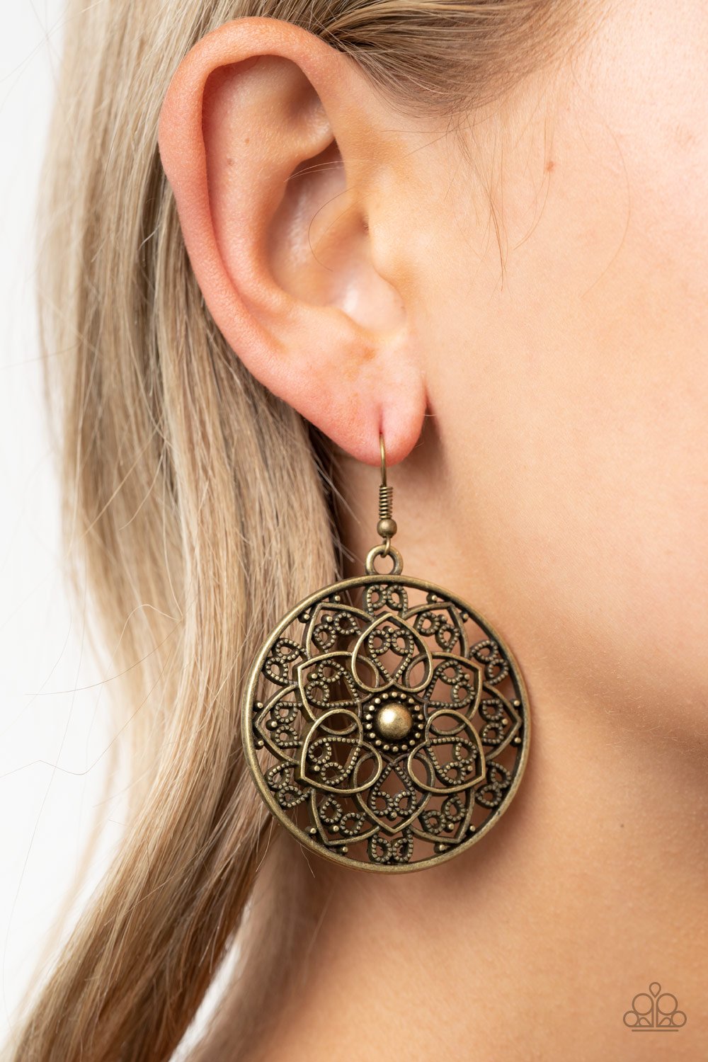 Petal Prana-brass-Paparazzi earrings
