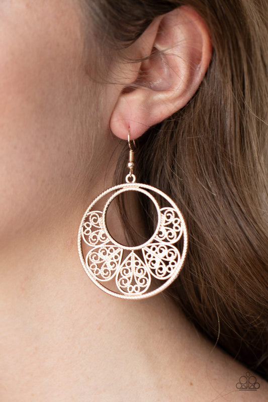 Petal Promenade - rose gold - Paparazzi earrings
