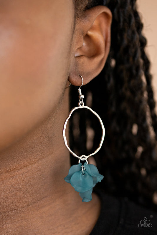 Petals on the Floor - blue - Paparazzi earrings