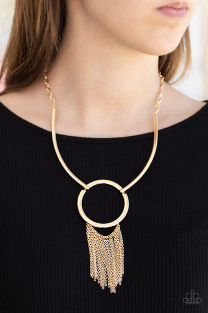 Pharaoh Paradise - gold - Paparazzi necklace