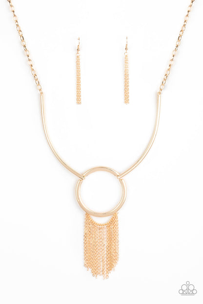 Pharaoh Paradise - gold - Paparazzi necklace