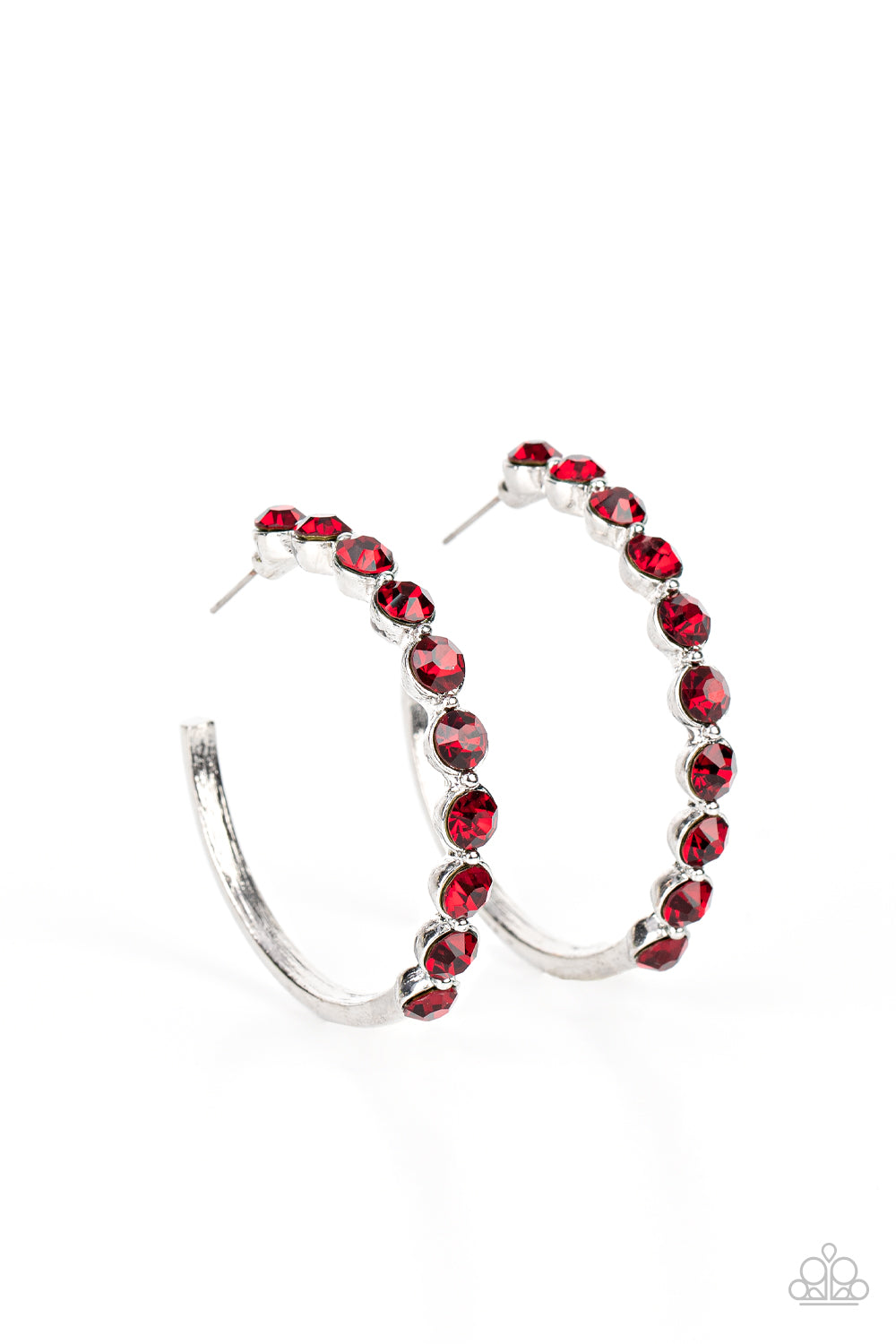 Photo Finish - red - Paparazzi earrings