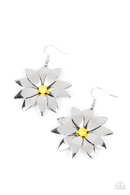 Pinwheel Prairies - yellow - Paparazzi earrings