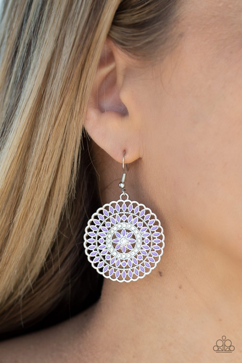 Pinwheel and Deal-purple-Paparazzi earrings