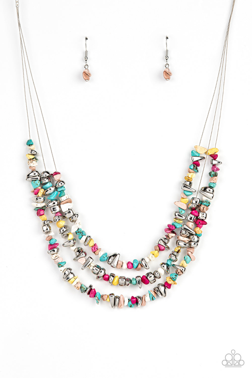 Placid Pebbles - multi - Paparazzi necklace