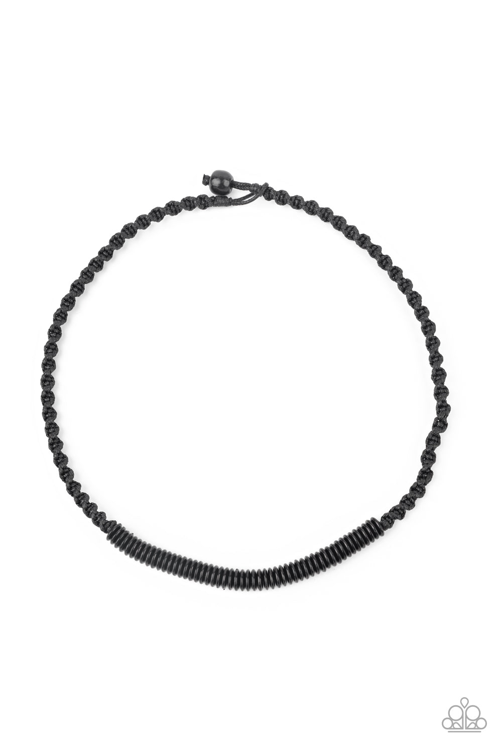 Plainly Primal - black - Paparazzi mens necklace