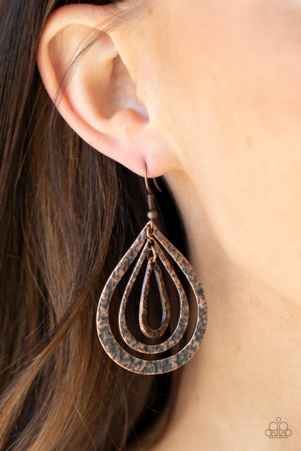 Plains Pathfinder - copper - Paparazzi earrings