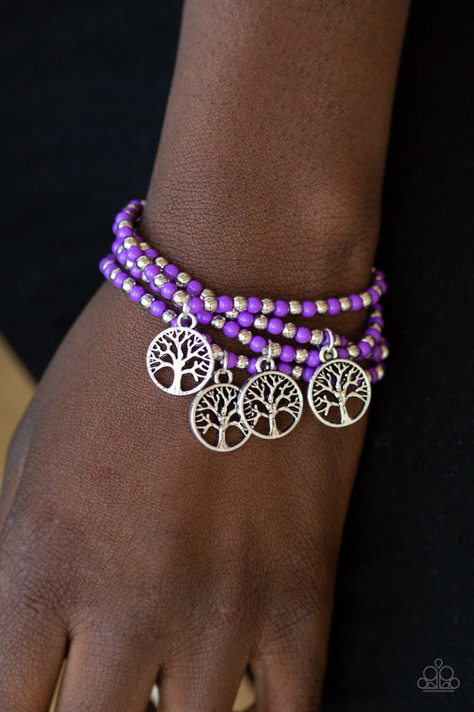 Plant a Tree-purple-Paparazzi bracelet