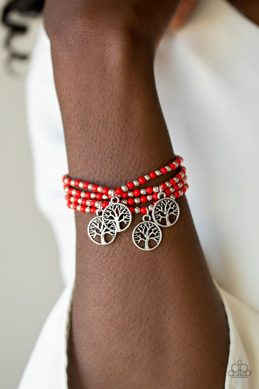 Plant a Tree-red-Paparazzi bracelet
