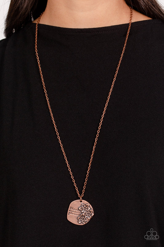 Planted Possibilities - copper - Paparazzi necklace