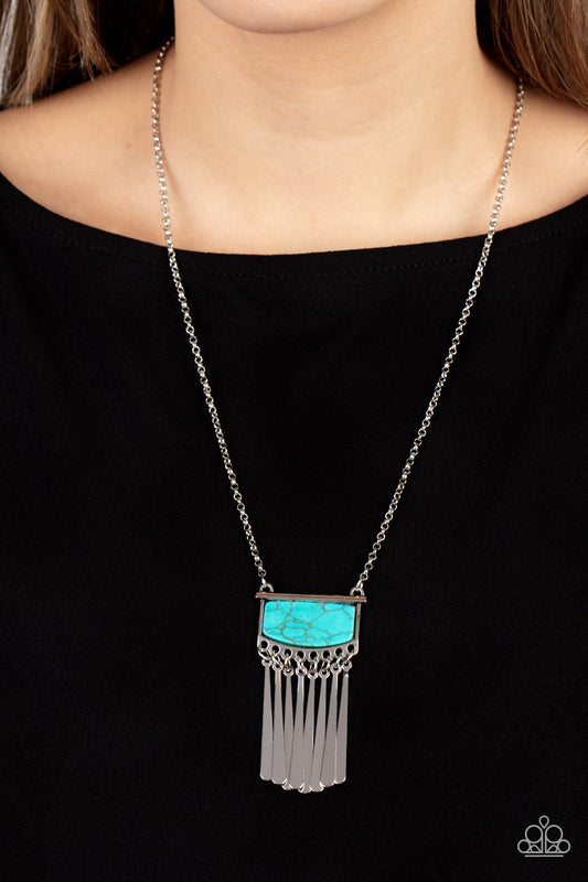 Plateau Pioneer - blue - Paparazzi necklace