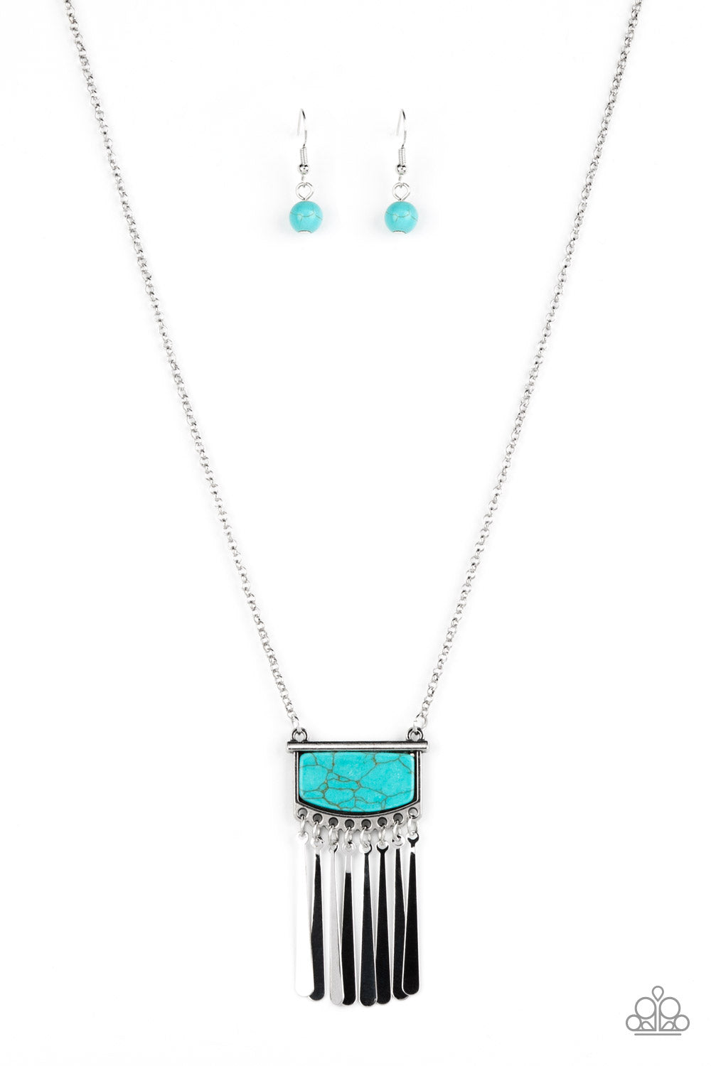 Plateau Pioneer - blue - Paparazzi necklace