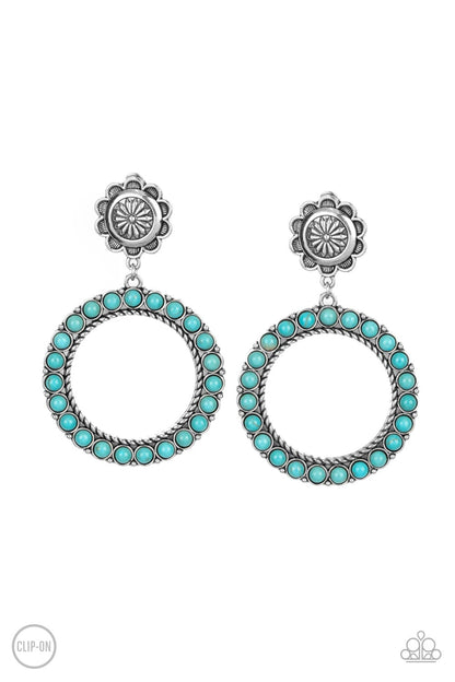 Playfully Prairie - blue - Paparazzi CLIP ON earrings