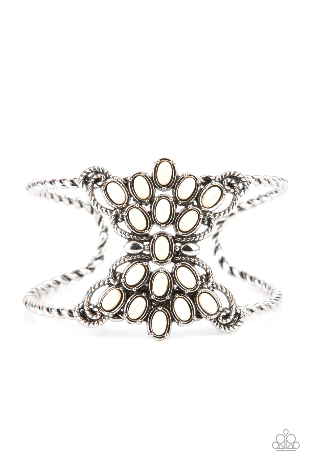 Pleasantly Plains - white - Paparazzi bracelet