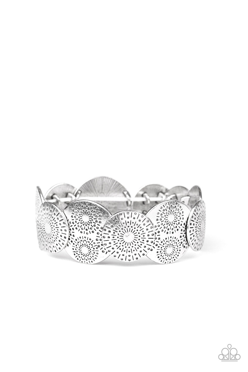 Pleasantly Posy - silver - Paparazzi bracelet