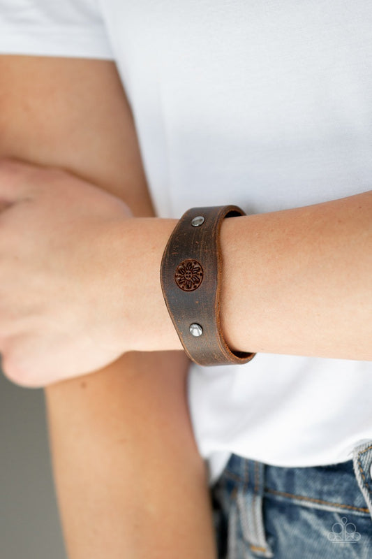 Pleasantly Pioneer-brown-Paparazzi bracelet