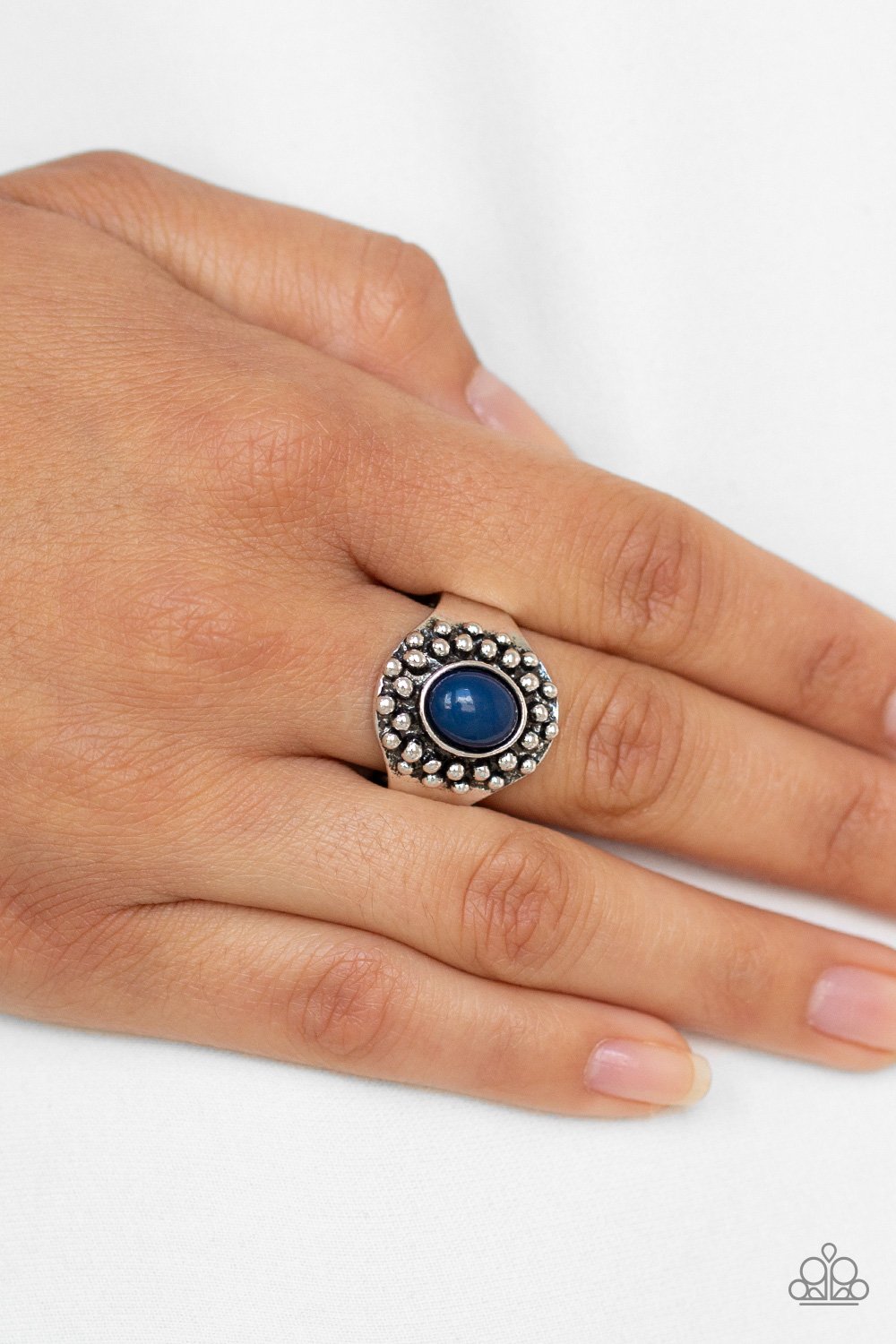 Please and Thank You-blue-Paparazzi ring