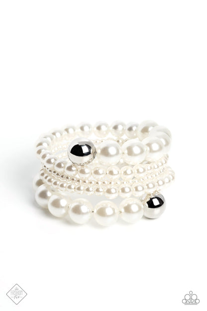 Pleasing Pirouette - white - Paparazzi bracelet