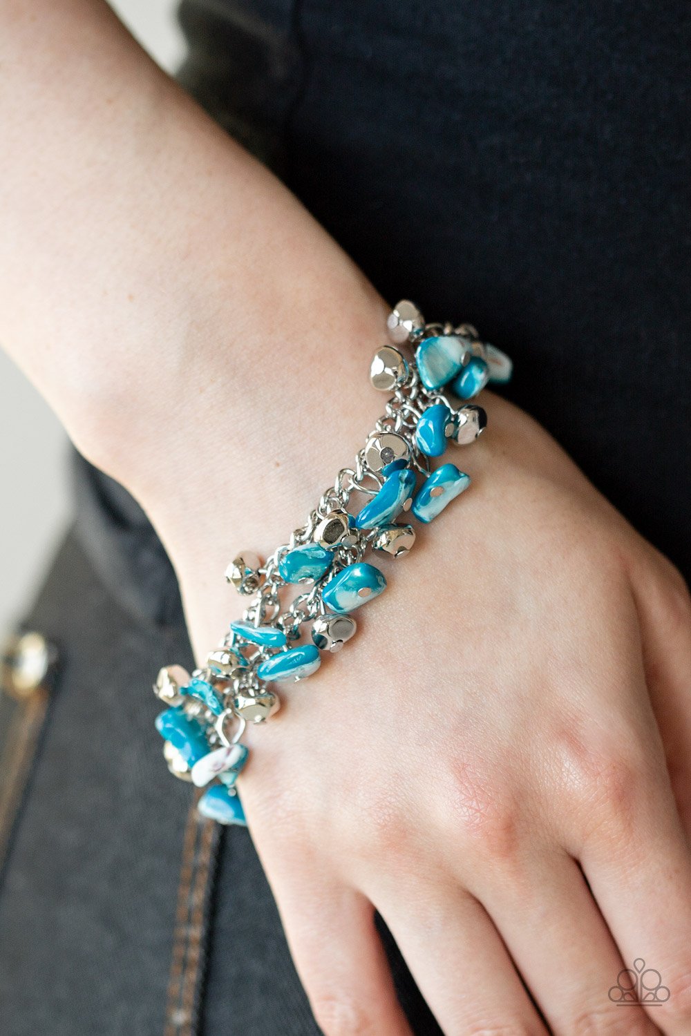 Plentiful Pebbles-blue-Paparazzi bracelet