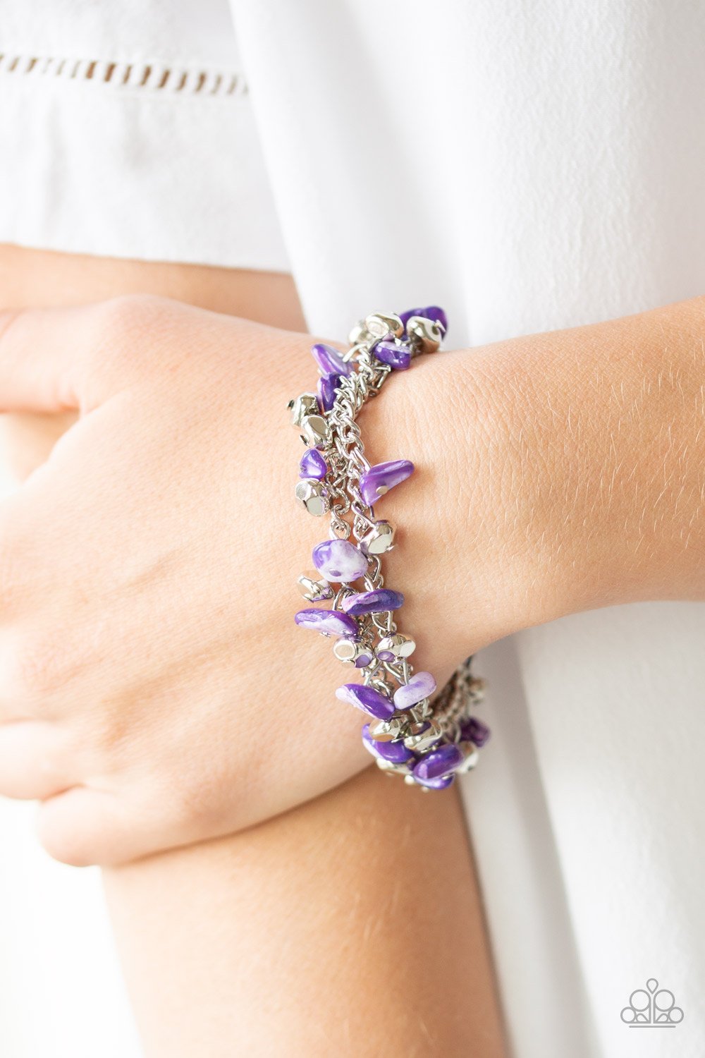 Plentiful Pebbles-purple-Paparazzi bracelet