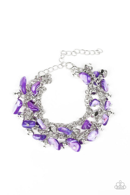 Plentiful Pebbles - purple - Paparazzi bracelet