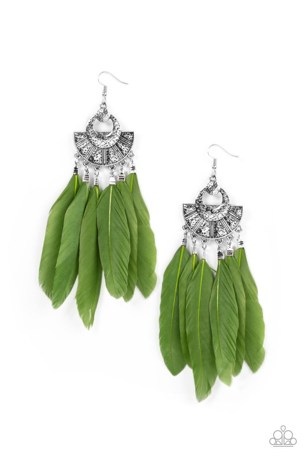 Plume Paradise - green - Paparazzi earrings