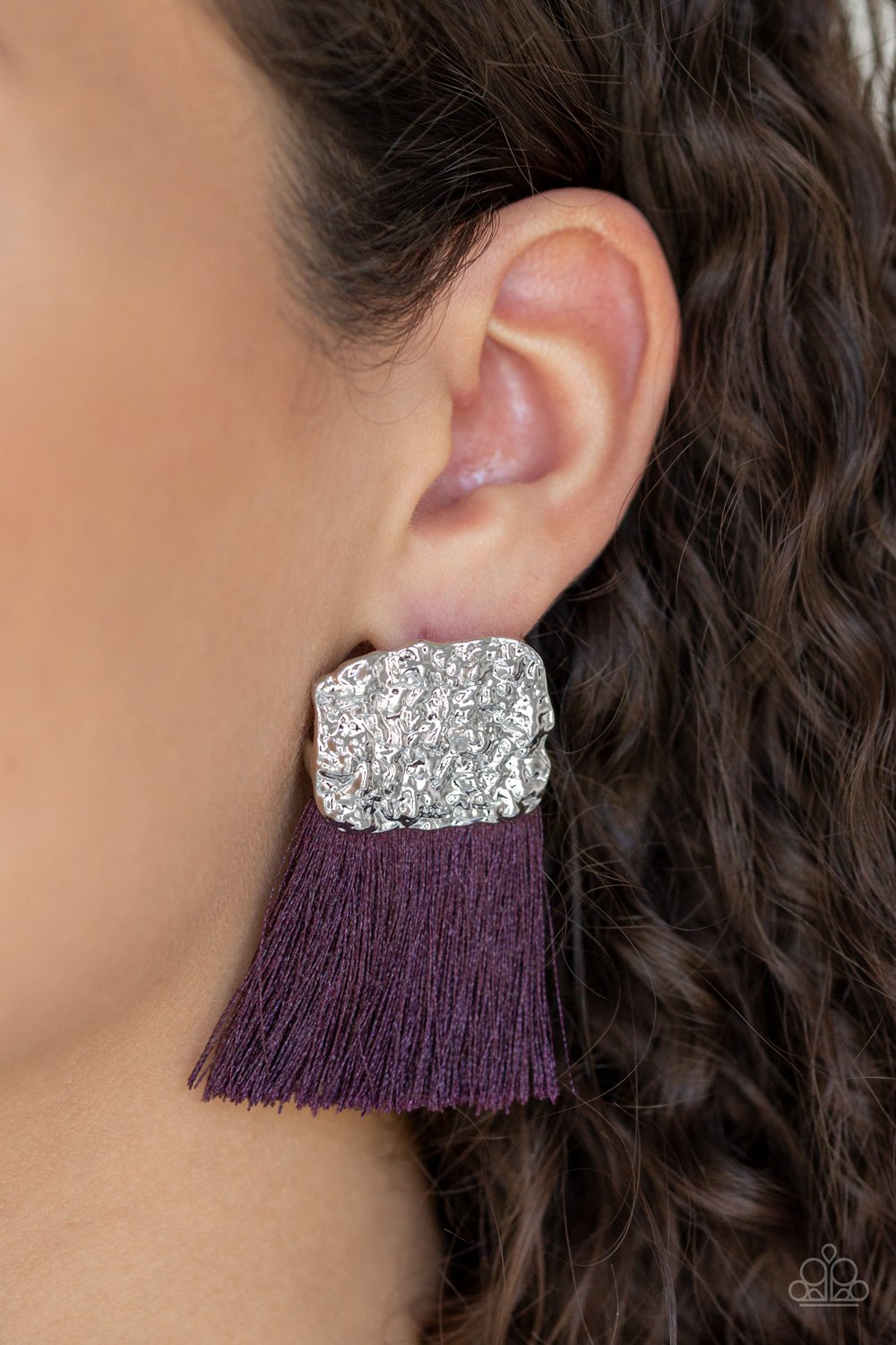 Plume Bloom-purple-Paparazzi earrings