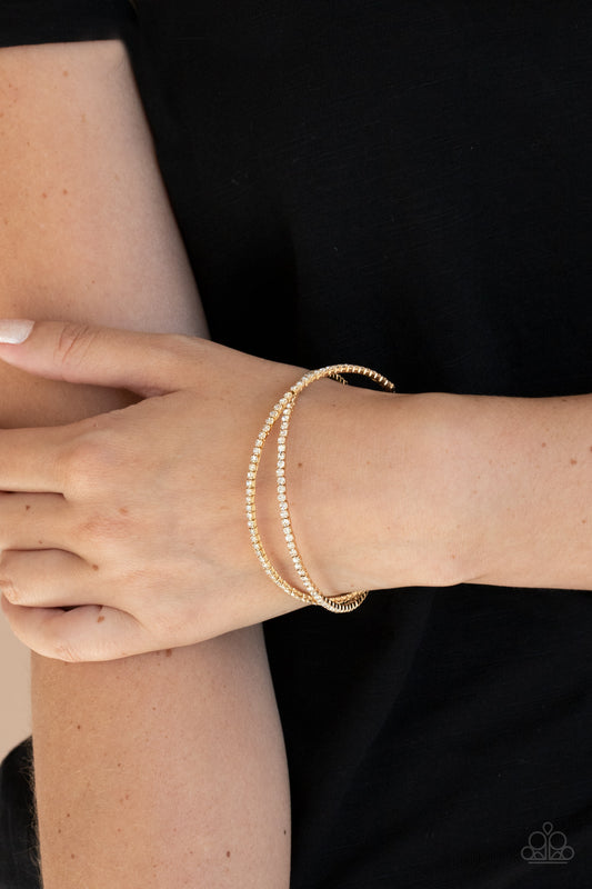 Plus One Status - gold - Paparazzi bracelet