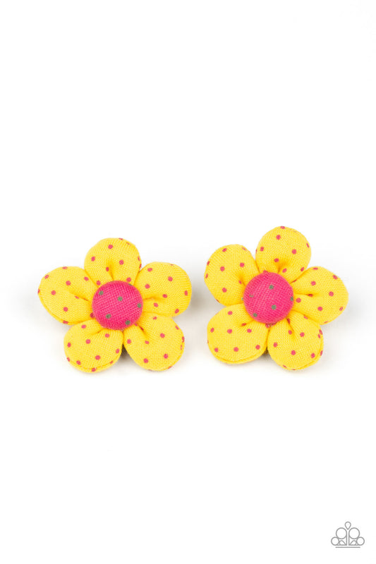 Polka Dotted Delight - yellow - Paparazzi hair clip